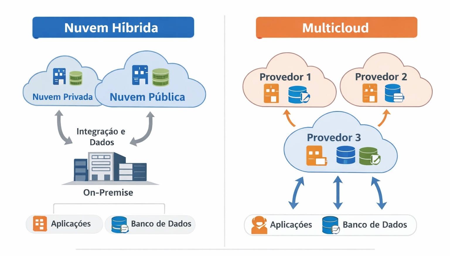 Modelos de Infraestrutura - Nuvem Híbrida e Multi Cloud